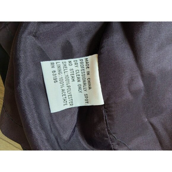 Vintage Talbots Beaded Sleeve Short Sleeve Dark Blue Dress With Button Back 14 - Picture 6 of 9